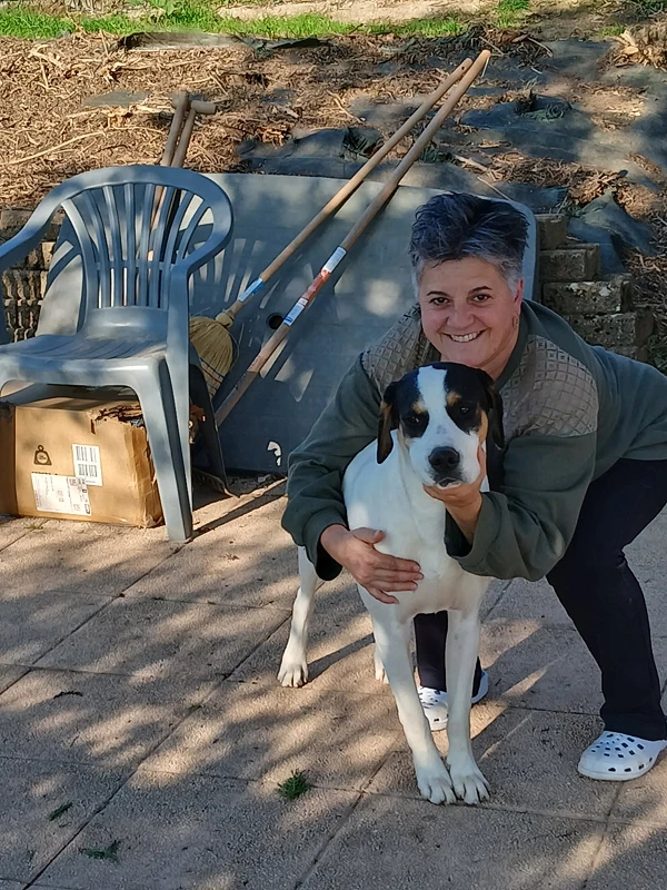 Anne Paule et son chien